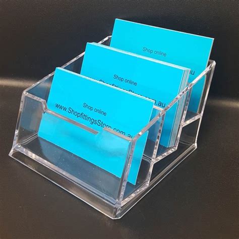 custom 3 tier business card holder